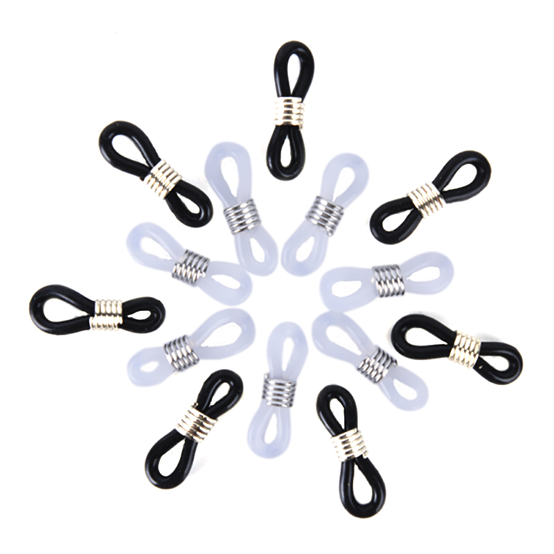

100pcs Springs With Plastic Silicone Connection Glasses Chain Antiskid Rubber Ring Strap Eyeglasses DIY Jewelry Accessories