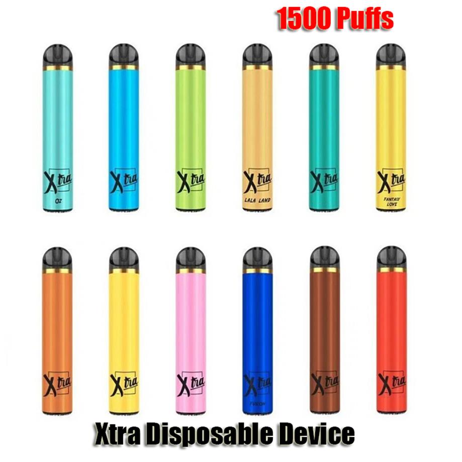 

Xtra Disposable E-cigarette Device 1500 Puffs Powerful Battery 5ml Prefilled Cartridge Pod Vape Pen Kit Vs Puff Bar Plus XXL Flexa26