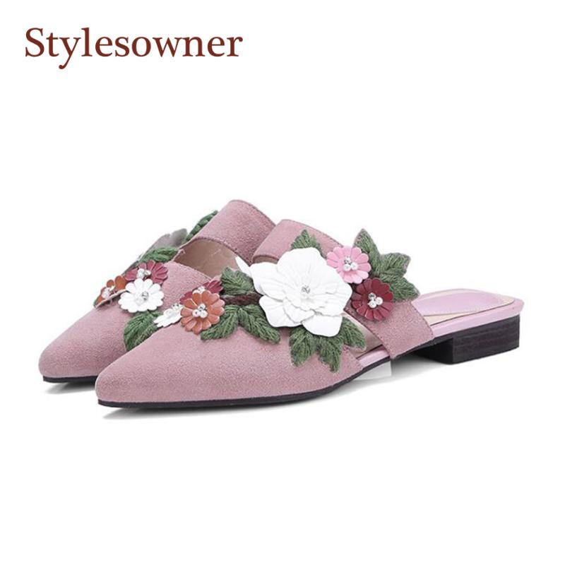 

Slippers Stylesowner Summer Flower Women Slipper Shoe Slip On Flip Flop Beach Sandal 2021 Amazing Mules Shoes Ladies, Black