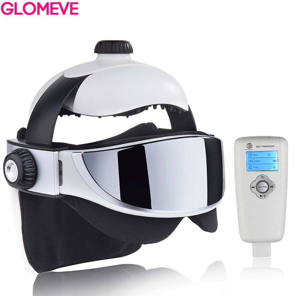 

Head Massager Eye Massager 2 in 1 Relieve Stress Promote Sleep Music Massage Helmet Automatic Infrared Pressure Head Massager