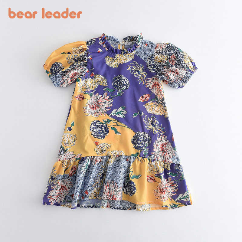 

Bear Leader Kids Girls Summer Princess Costumes Fashion Baby Girl Flowers Fancy Clothes Children Ruffles Party Vestidos For 3-7Y 210708, Az2531multi