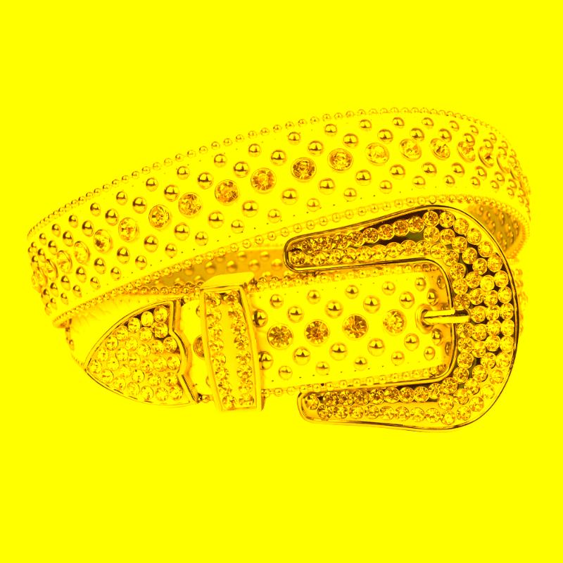 

Belts White Bead Belt For Women Men Rhinestones Luxury Buckle Quality Leather Strap With Diamond Western Ceinture Femme Jeans
