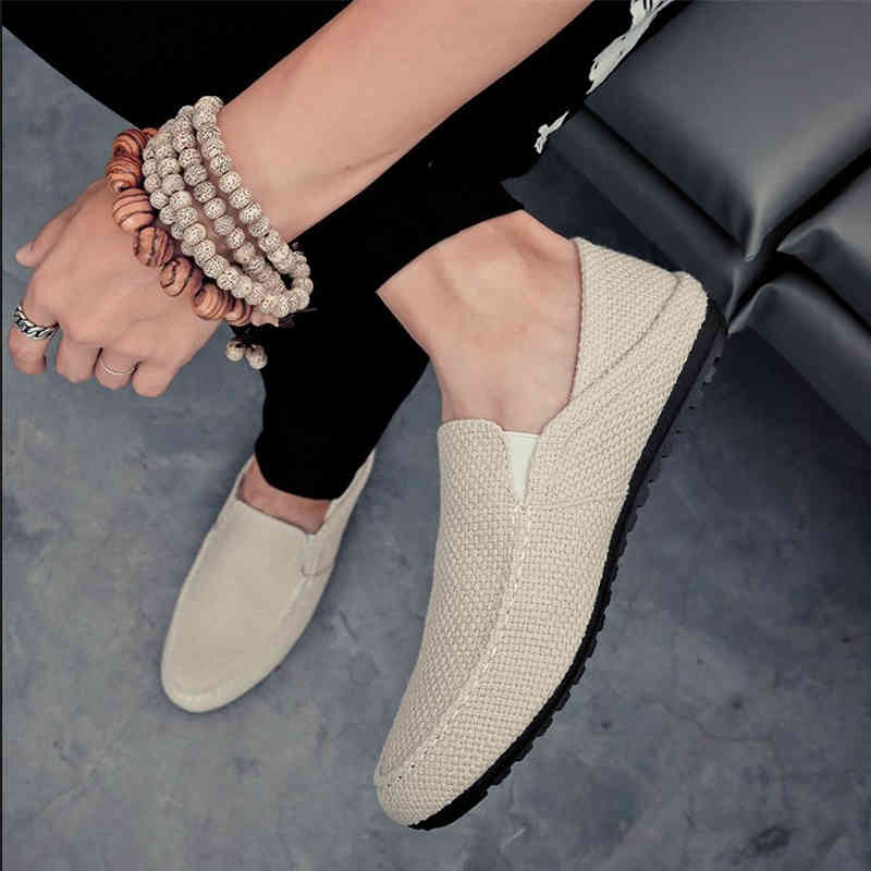

Walking shoes Summer Shoes Men Brand Fashion Style Soft Mocassins Flats Driving Loafers Light Weight High Quality 's 210827, Beige