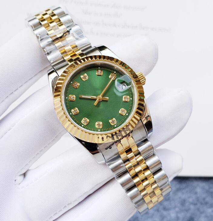 

Crescent Diamond 31mm Women's Watches Automatic Mechanical Stainless Steel Wristband Fashion Men's Watch Gift, Slivery;brown