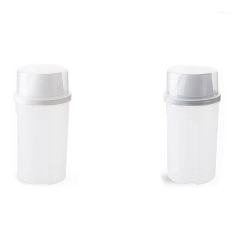 

4Pcs Clear Plastic Jars - Storage With Lids For & Home White1