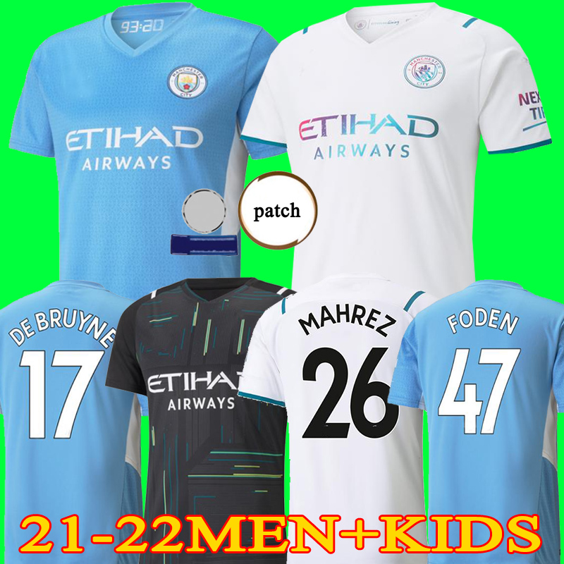 

Fans Player version Manchester soccer jersey 21 22 G. JESUS CITY STERLING FERRAN DE BRUYNE foden 2021 2022 football shirts MAN uniform men + kids kit sets 1234, 20/21 home men jersey
