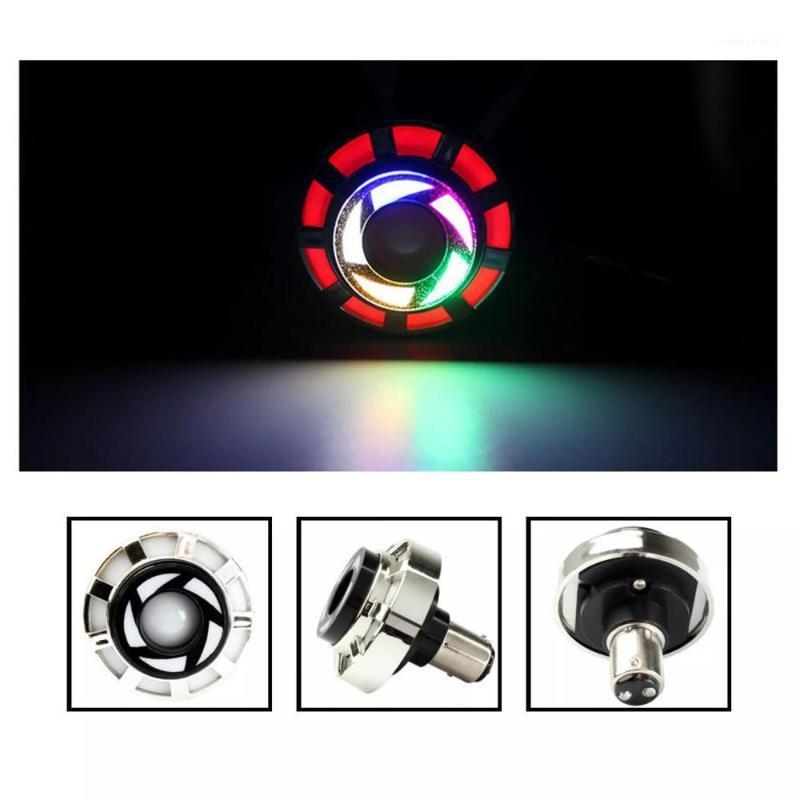 

Emergency Lights Universal Motorcycle LED Brake Light 5166 Colorful Angel Eyes Moto Rear Tail Lamp 12V Signal