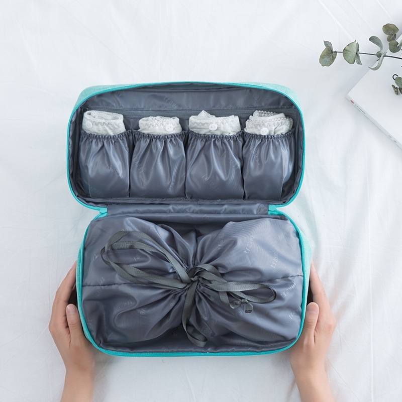

Wind cationic Oxford bra travel underwear storage bag simple solid color, Gray