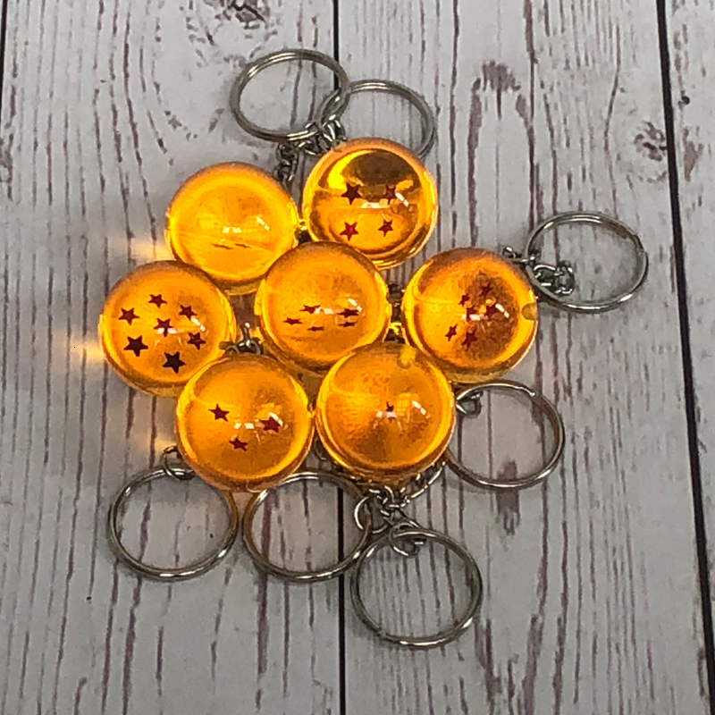 

Anime Crystal 3d Super Collection Keychain 1-7 Stars Cosplay Goku Ball Chain Dragon Toy Gift Key Ring Itdgw