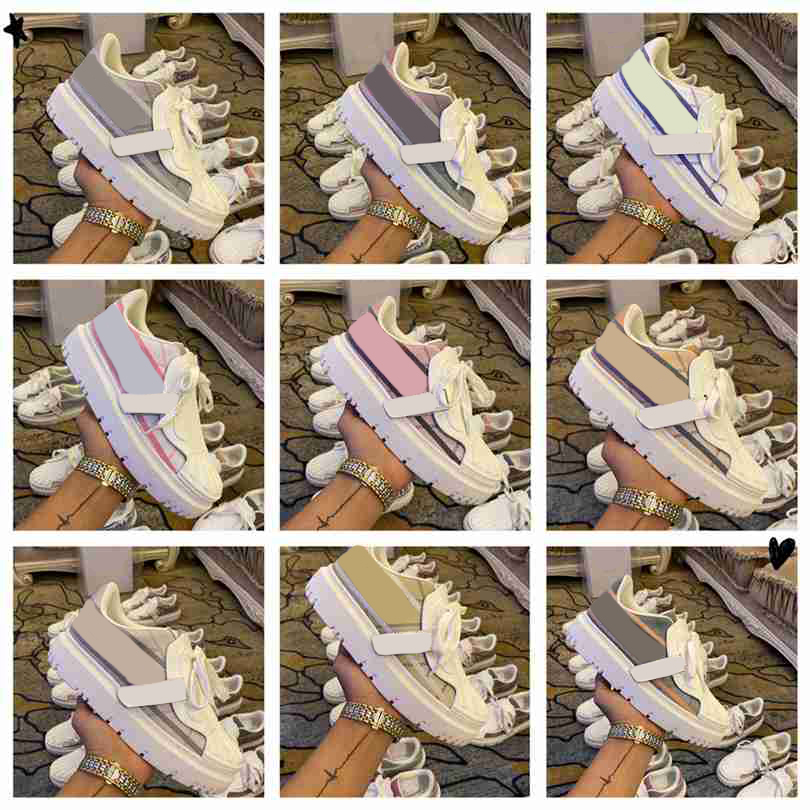 

2021 Designer Sneakers Oblique canvas women men Snail shoes colour Show high low Sneaker Leather mens Casual Top Quality Luxurys Trainers size 35-41