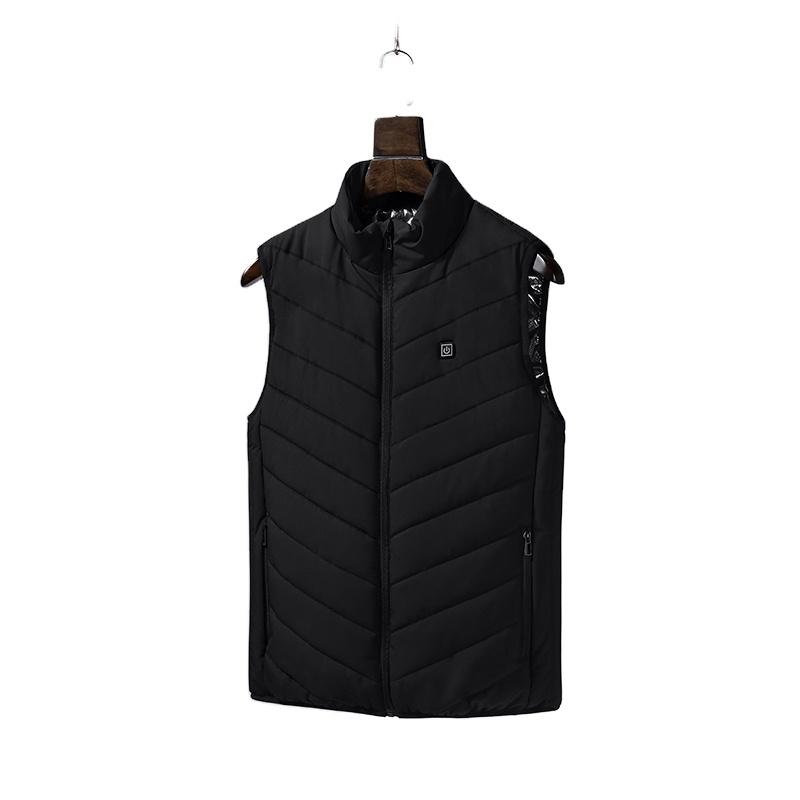

Men's Jackets Sleeveless Thick Puffer Jacket Heated Vest Keep Body Warm Padded Cotton, Black;brown