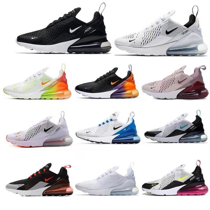 

AIR Trainers 270 Max React Shoes for Womens Mens Triple Black White Pink airmaxairmax Bubble Pack X Stock Sneakers