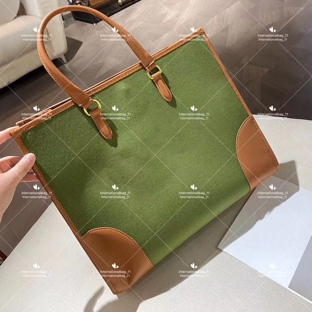 

Solid color fashion bags edge The large capacity canvas tote ladies onthego classic square shopping bag with leather handle for casual