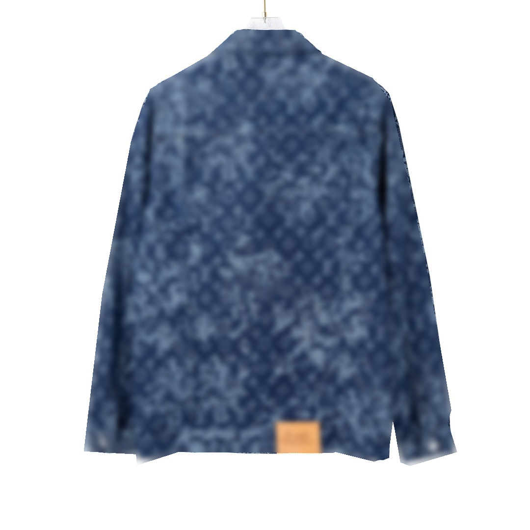 

21SS European spring and summer latest full-body letter printing dark blue denim jacket Paris men's designer high luxury men and women custom loose denim jacket