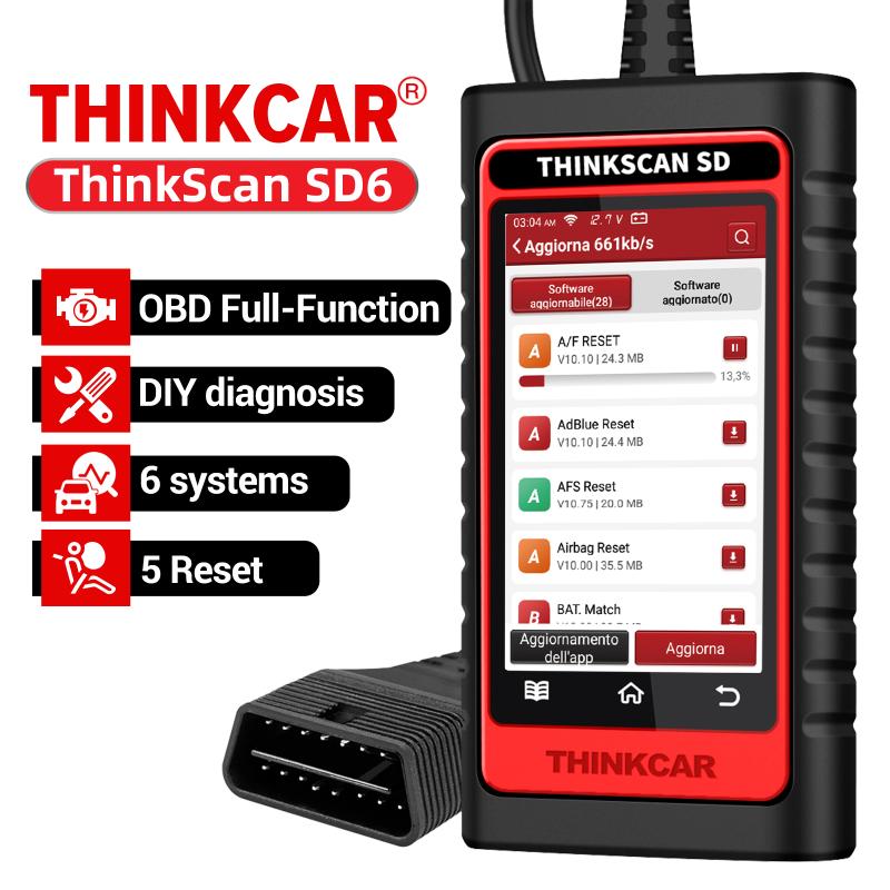 

Code Readers & Scan Tools ThinkScan SD6 ABS SRS ECM TCM BCM IC OBD2 Scanner With 5 Reset Function Tool Lifetime Free Update Auto Diagnostic
