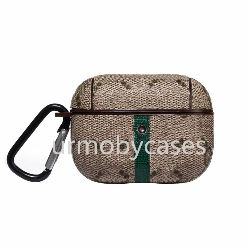 

Designer Airpod Cases For Airpods Pro 1 2 PU Leather Silk screen fashion pattern Bee Snake Earphone protector