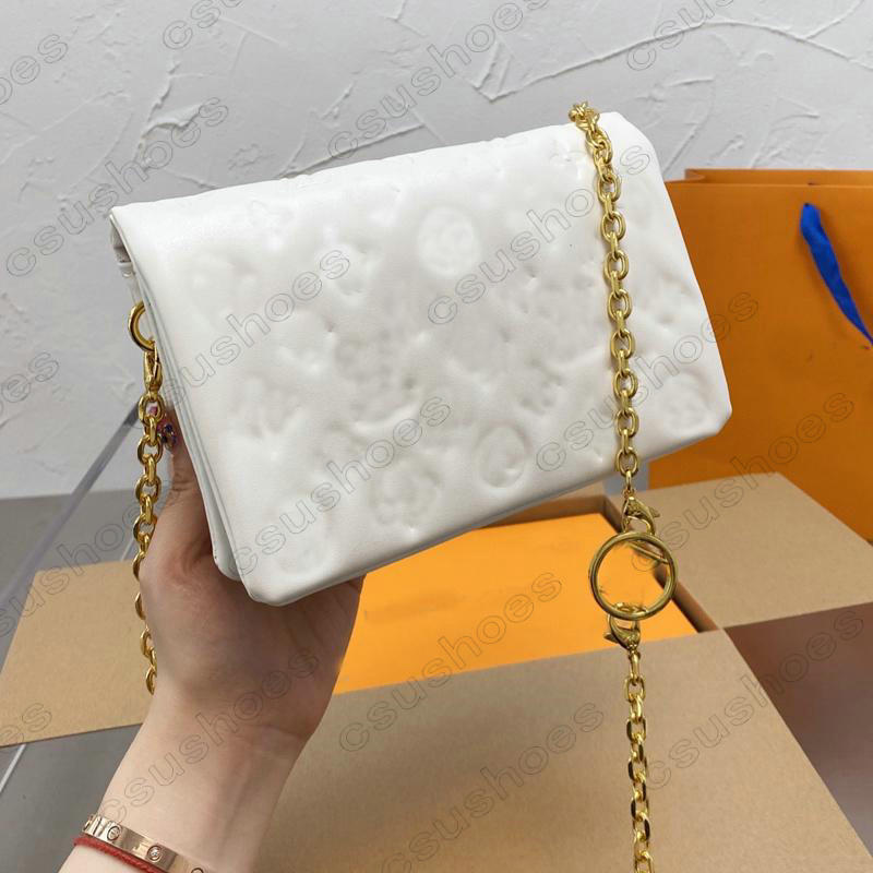 

Designer Coussin PM bag Embossed Puffy Handbag Designers Cross-body Monograms Pochette Luxurys Womens Cross body Bags Chain Purse Wallets M57792 M80744 M80742, Dont sell it alone