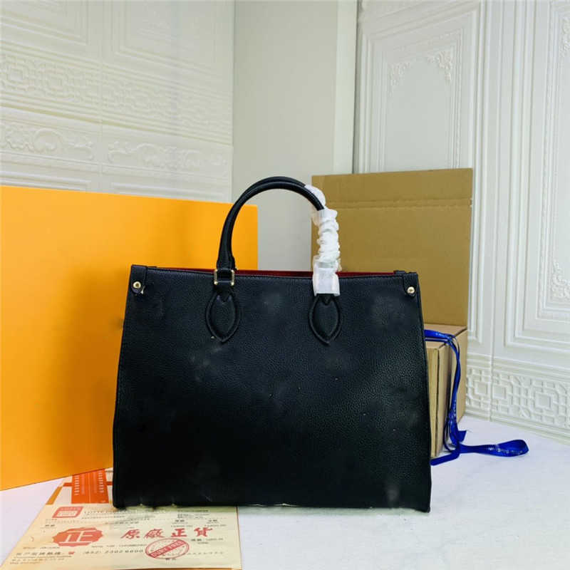 

Onthego MM Bag M45495 Empreinte Black hand bag Size:34x26x13 V-275