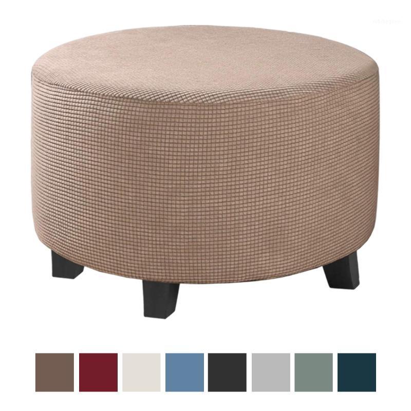 

Chair Covers Elastic Spandex Jacquard Polyester Fabric Ottoman Slipcover Footrest