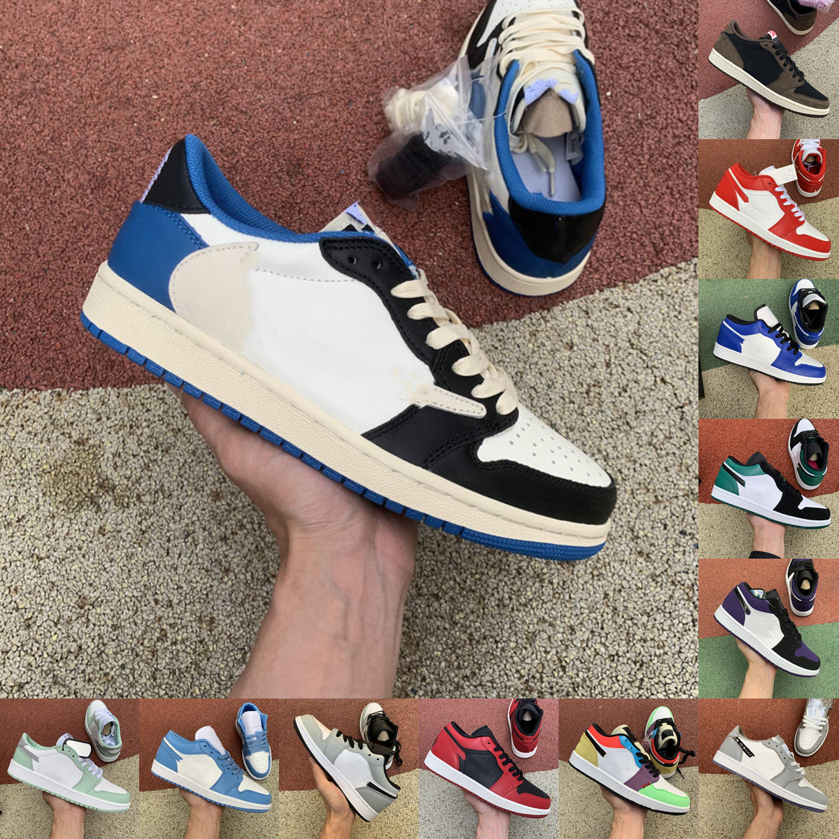 

Gym Red White Low 1s 1 UNC Pine Green Basketball Shoes Fragment JORDÃN Royal toe Pairs Mens Women Sneakers top 3 Chicago Trainers