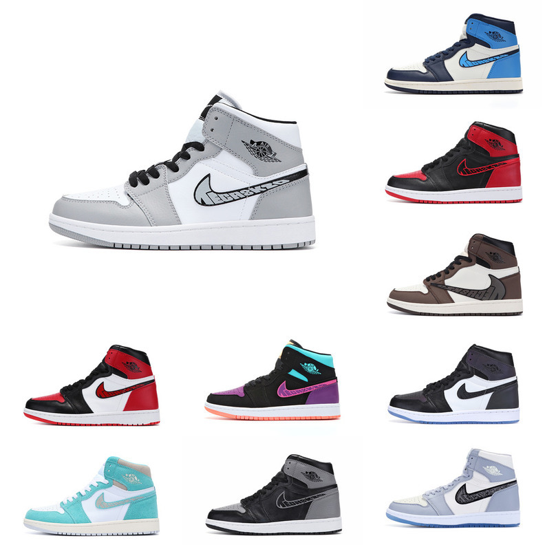 

1s basketball shoes Black Gym Red Bred Toe aj chicago banned Game Royal Fragment Shadow dunk mocha smoke grey court purple gold top universi