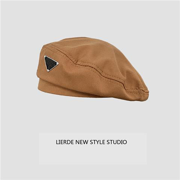 

Inverted triangle Hat Beret men's and women's fashion Casquette retro versatile style, Blue;gray