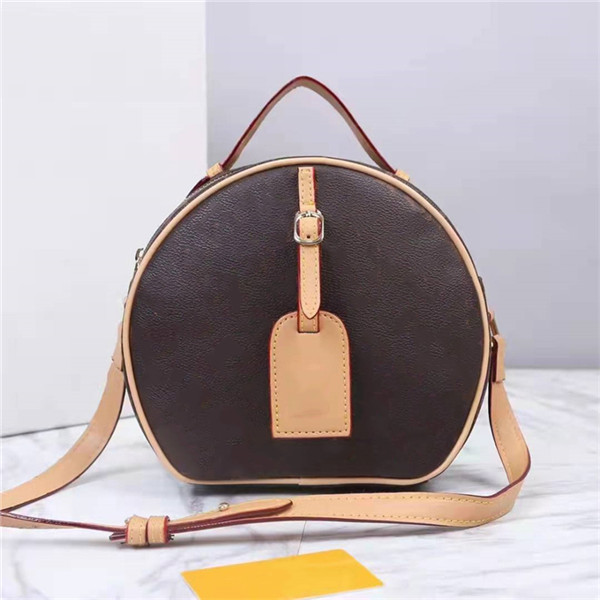 

Womens luxurys designers bags Handbags purses Shoulder Crossbody Bucket women Original Brand Fashion real genuine Leather top quality round