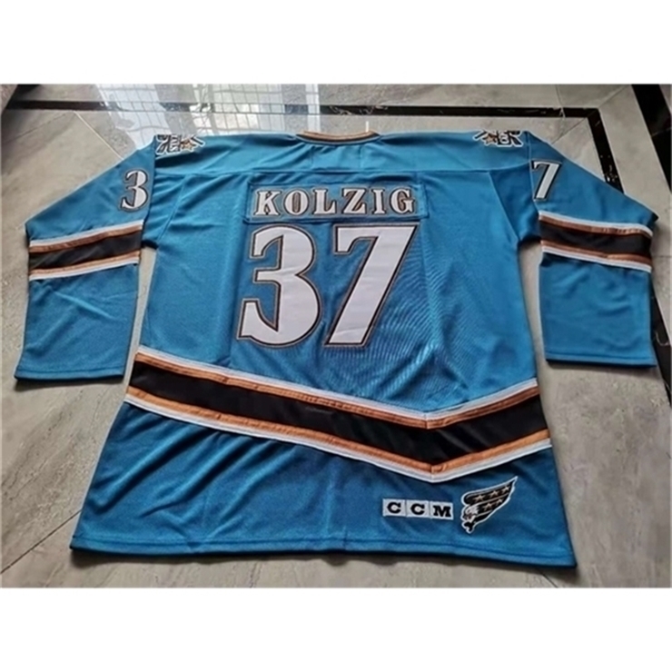 

37403740rare Hockey Jersey Men Youth women Vintage 37 Kolzig Size S-5XL custom any name or number, White men s-5xl