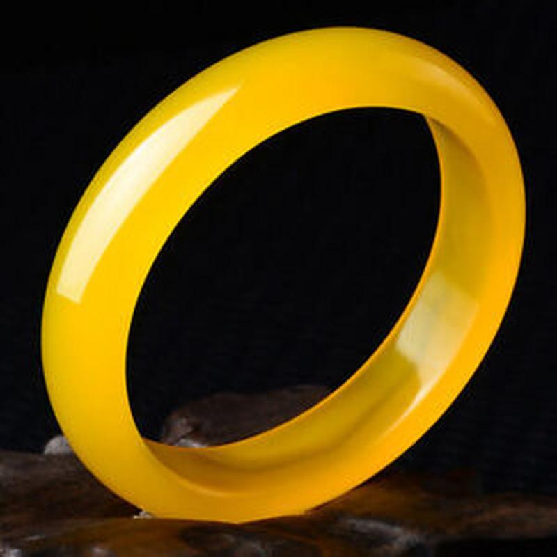 

Bangle Certificate Natural Beautiful Yellow Quartzite Jade Jadeite Bracelet 58-60mm