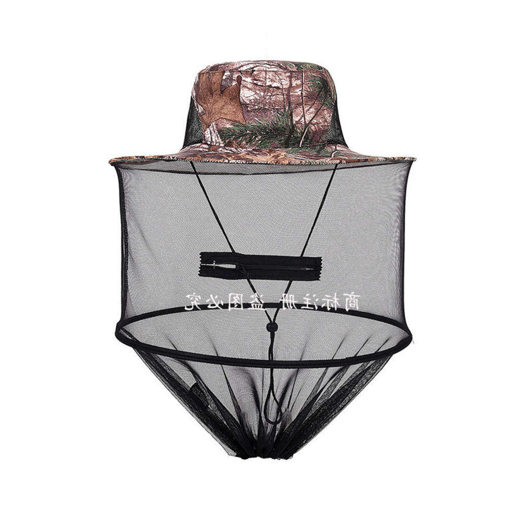 

Sun hat mosquito summer outdoor leisure fishing men's sunscreen camouflage sunshade cap, Blue;gray