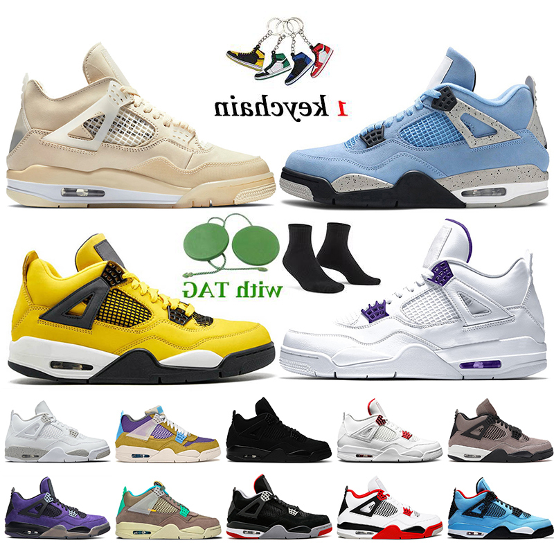 

Shoes 4s Basketball Jorden 4 Jumpman Womens Mens Jodan University Blue Sail White Oreo Desert Moss Court Purple Trainers Sneakers, C40 yellow 40-47
