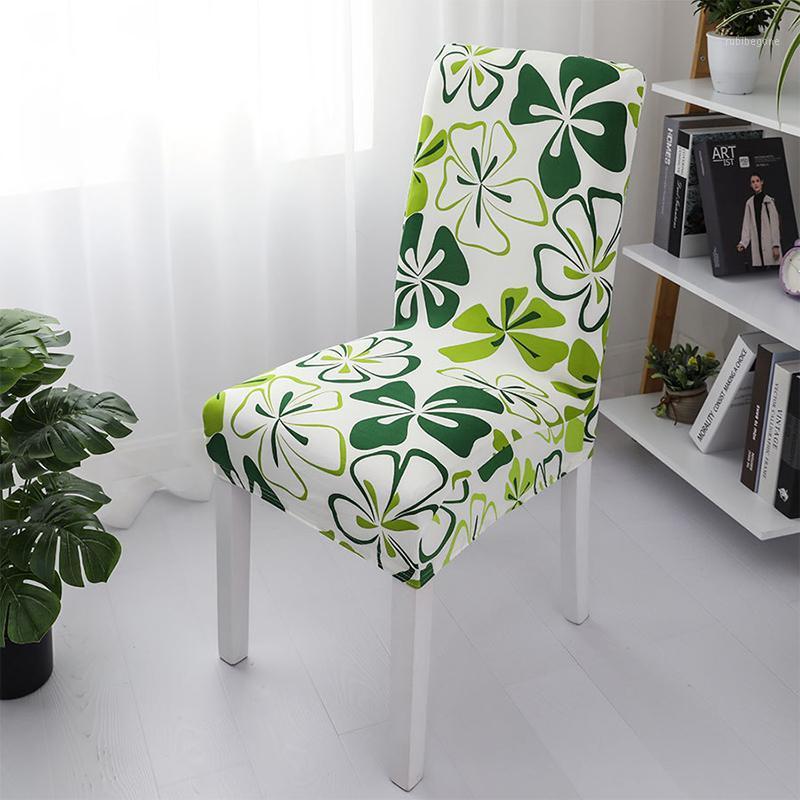 

Chair Covers Geometric Print Dining Cover Spandex Dust-proof Elastic Slipcovers For Wedding Banquet Seat Decor Protector 1/2/4pcs