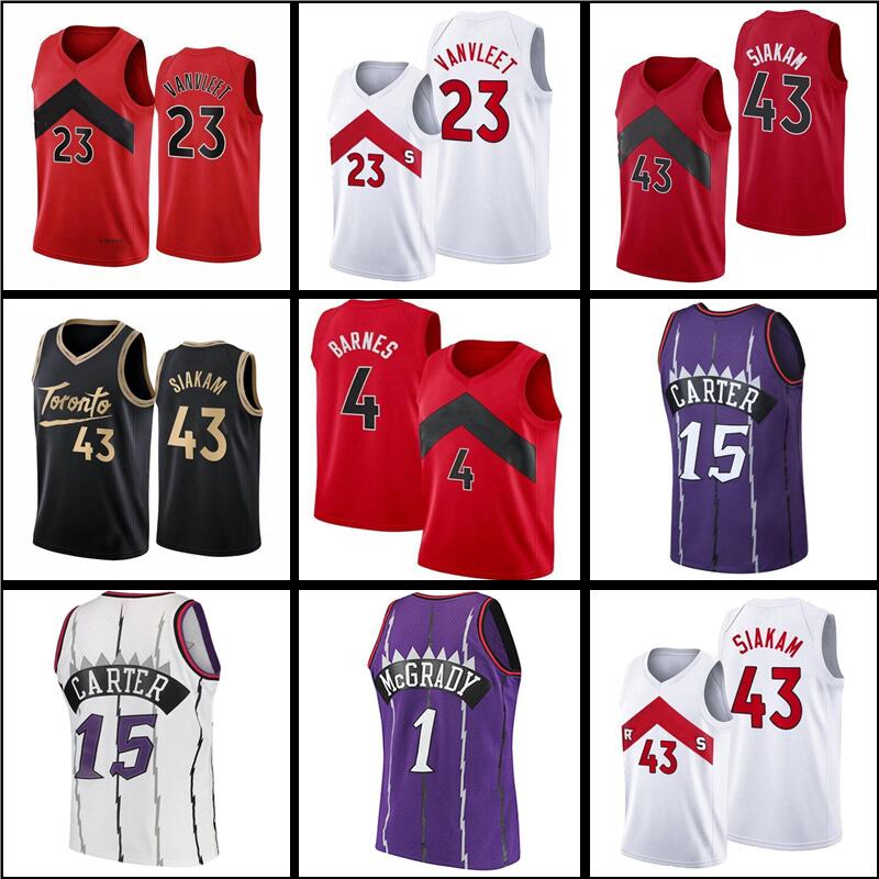 

Scottie 4 Barnes Vince 15 Carter Jersey Pascal 43 Siakam Basketball 1 McGrady men youth, Youth jersey
