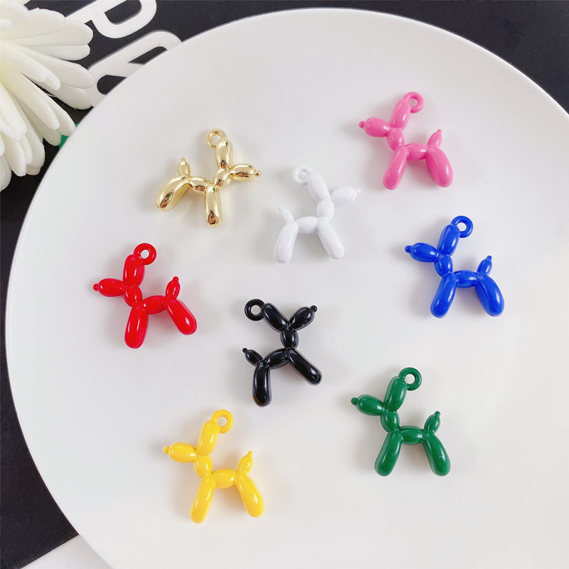 

10Pcs/Pack Metal Alloy 3D Balloon Dog Puppy Charms Pendants DIY Necklace Bracelet Earring For Jewelry Making Findings New
