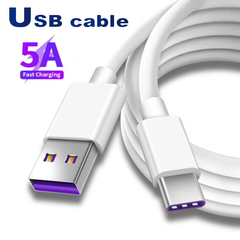 

Speed 5A USB Cables Fast Charger Micro Type C Charging Cable 1M 2M 3M, White