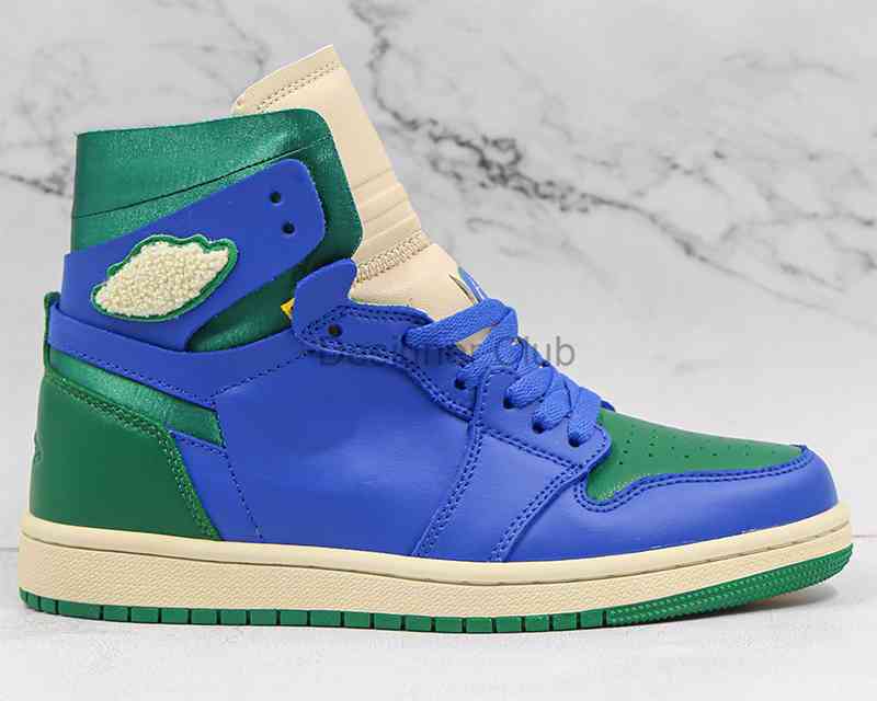 

High OG shoes 1 Zoom CMFT 1s Basketball Shoes Blue Green Califia Mens Womens fashion outdoor Sneakers come with box, With og box