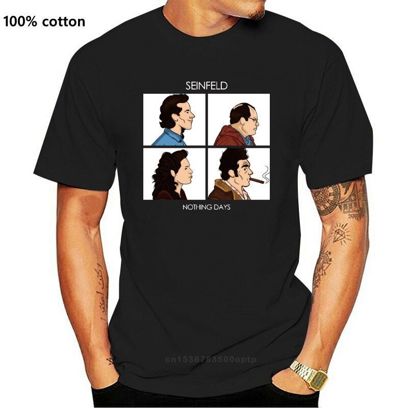 

Nothing Seinfeld Demon Days Parody Black T-shirt Kramer Elaine Benes S-3xl Summer Style Casual Wear Tee Shirt