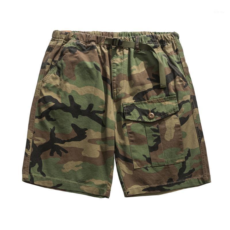 

Men' Shorts Camouflage Multi-Pocket Cargo With Belt Mens Safari Style Knee-length Military Loose Half Pants Men Hiking, 1005-armygreen