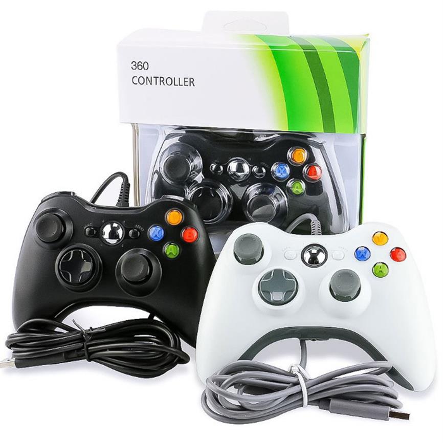 

Wired Controller Xbox 360 Joypad Gamepad Black White Game Handle With Retail box DHL279A