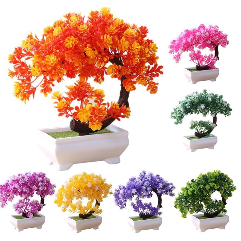 

Decorative Flowers & Wreaths Simulation Fake Potted Bonsai Tree Artificial Plant Desk Ornament Home Decor