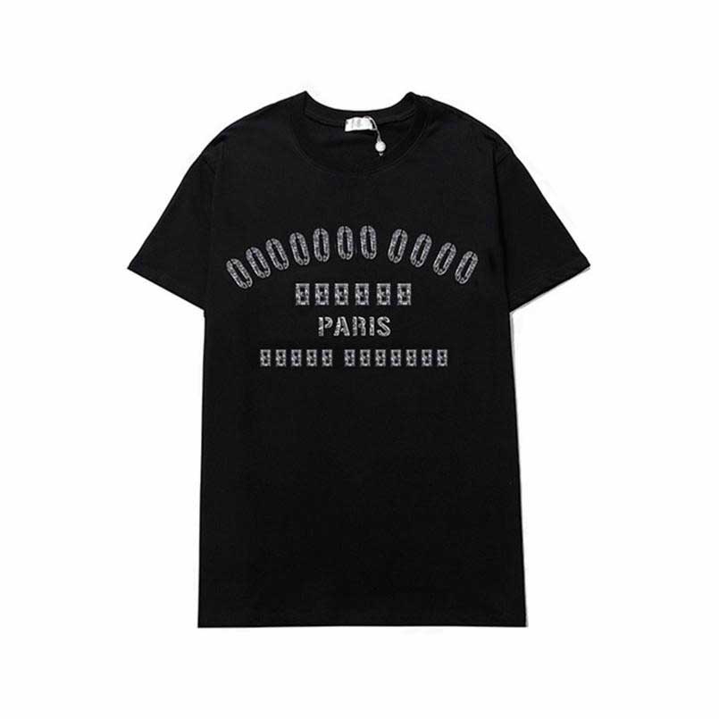 

2021Boutique Explosion Beauty back printing round neck short sleeve T-shirt men and women 4 colors, White;black