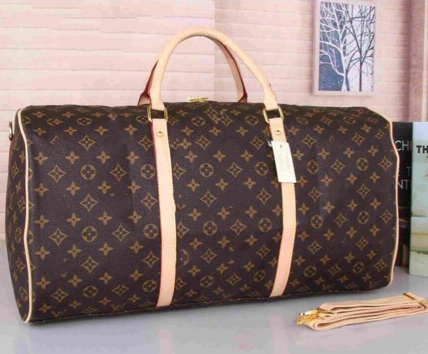 

55cm pu leather DUFFLE Travel Bag Attractive tote shoulder Cross Body Suitcases Men's Duffel Outdoor Packs Bags Stuff Sacks Luggage GGs Louiseity Viutonity LVs YSLs, Extra cost ship nothing