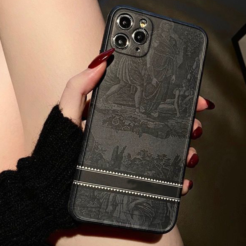 

Luxurys Designers Phone Cases For IPhone 11 12 13 Pro Promax Xr X/xs 7 8 7p 8p Case Fashion Letter G Cover Anti-fall Case D2201102Z, Black