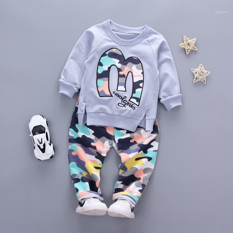 

Baby Boys Clothes Set Cotton Camouflage Clothing For Autumn Children Sets, White