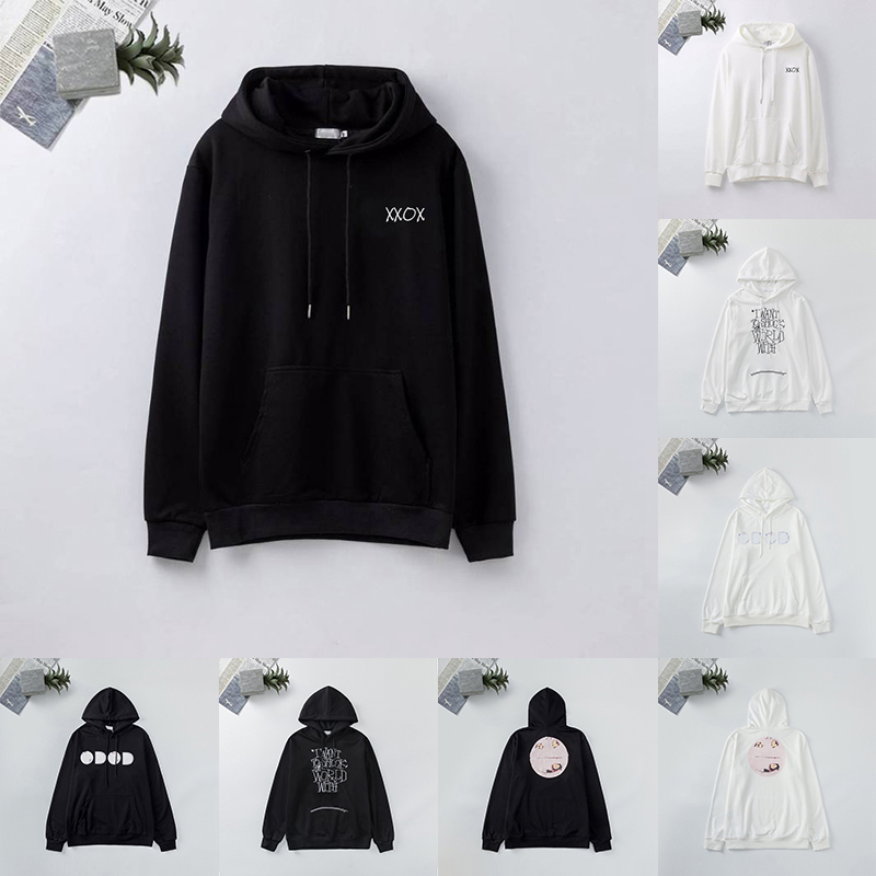 

Mens Hooded Sweatshirts Fashion Couples Clothes Luxury Designer Loose Pullover Hoodies Fits Womens Stylist Letter Printed Man s clothing DR2022, Black