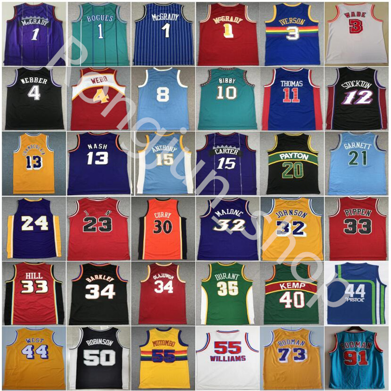 

Mitchell Ness Retro Basketball Dennis Rodman Dikembe Mutombo Karl Malone John Stockton Steve Nash Charles Barkley Vince Carter Kevin Durant Iverson NbaJerseys, As the picture