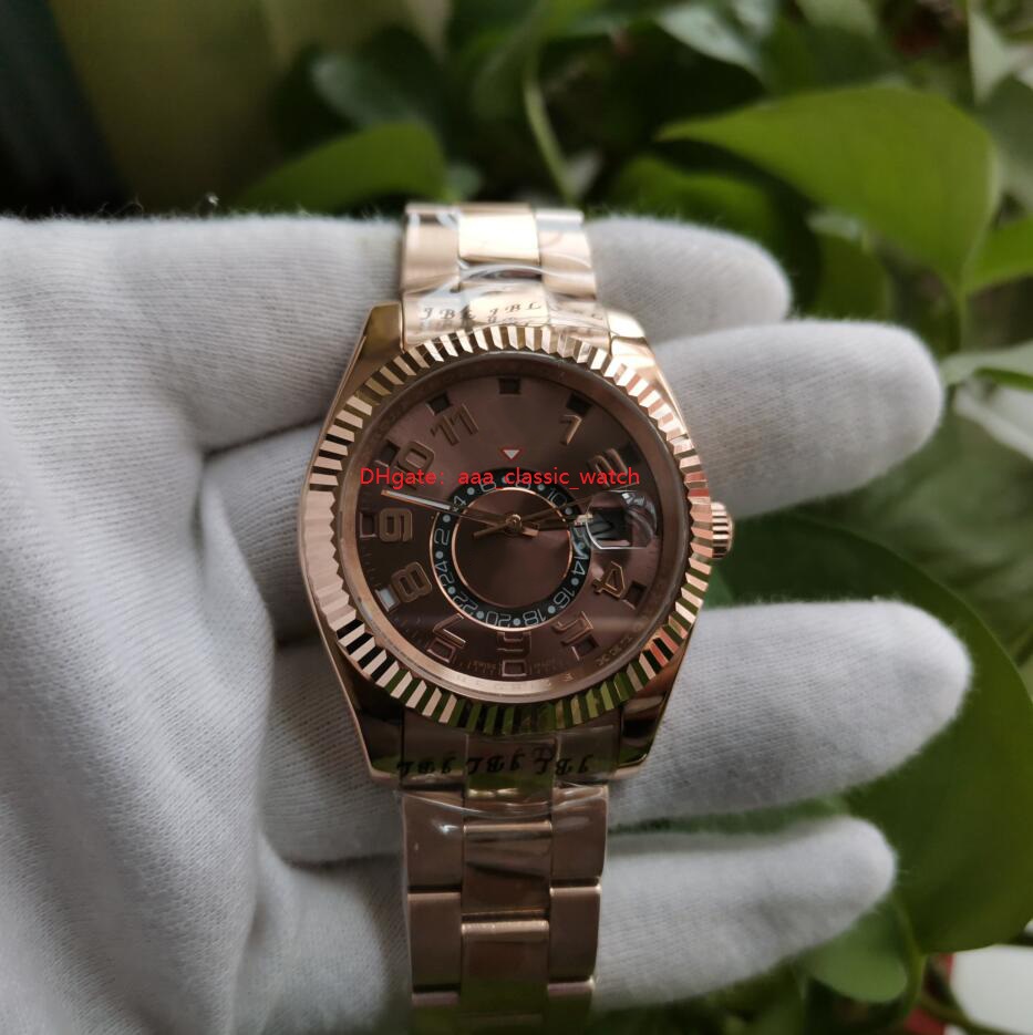 

Factory Supplier Top High Quality Wristwatches Sapphire 18K Rose Gold SKY 42mm Brown Dial 326939 Mechanical Asia 2813 Automatic Mens Watch Watches