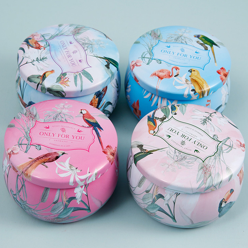

Small Round Tin Can Candle Jar for Making Candles Empty Metal Tins Case Tinplate Containers Jewelry Candy Chocolate Ornaments Storage Box Holiday Gift Party Favor