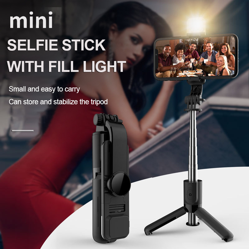

L11s Mini Live Video Relight Multifunctional Bluetooth Tripod Selfie Stick 360 Degree Rotating Desktop Bracket Android Apple phone bracket
