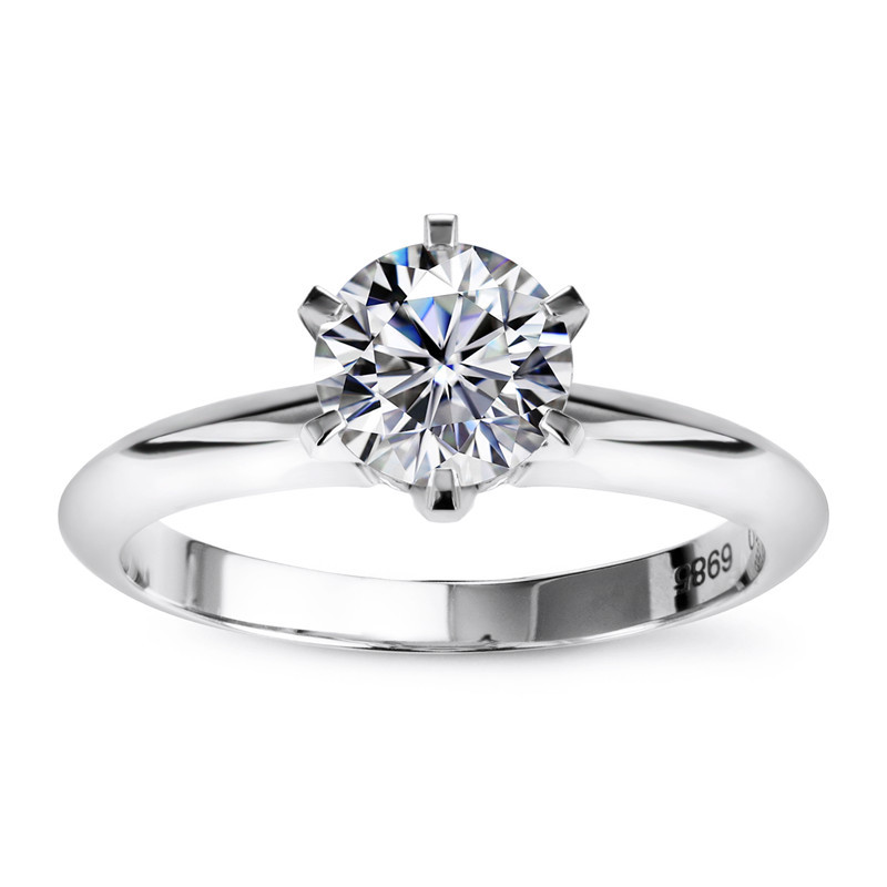 

CVD HPHT Lab Growm Diamond Ring 18K Gold Jewelry Engament Wedding MS-058
